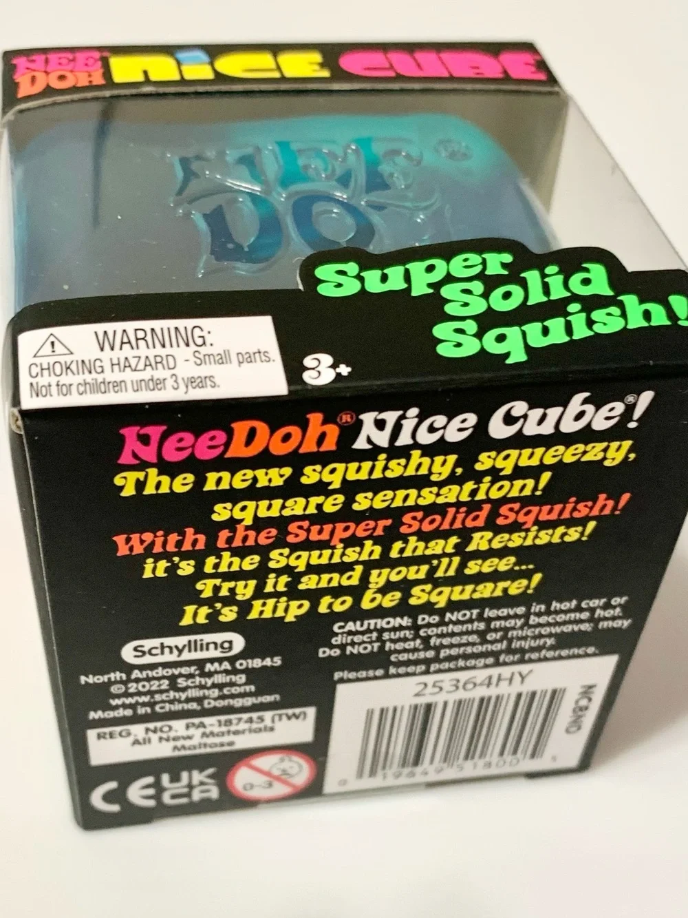 NEEDOH Nice Cube Blue Squishy NEE DOH Sensory Toy NEW